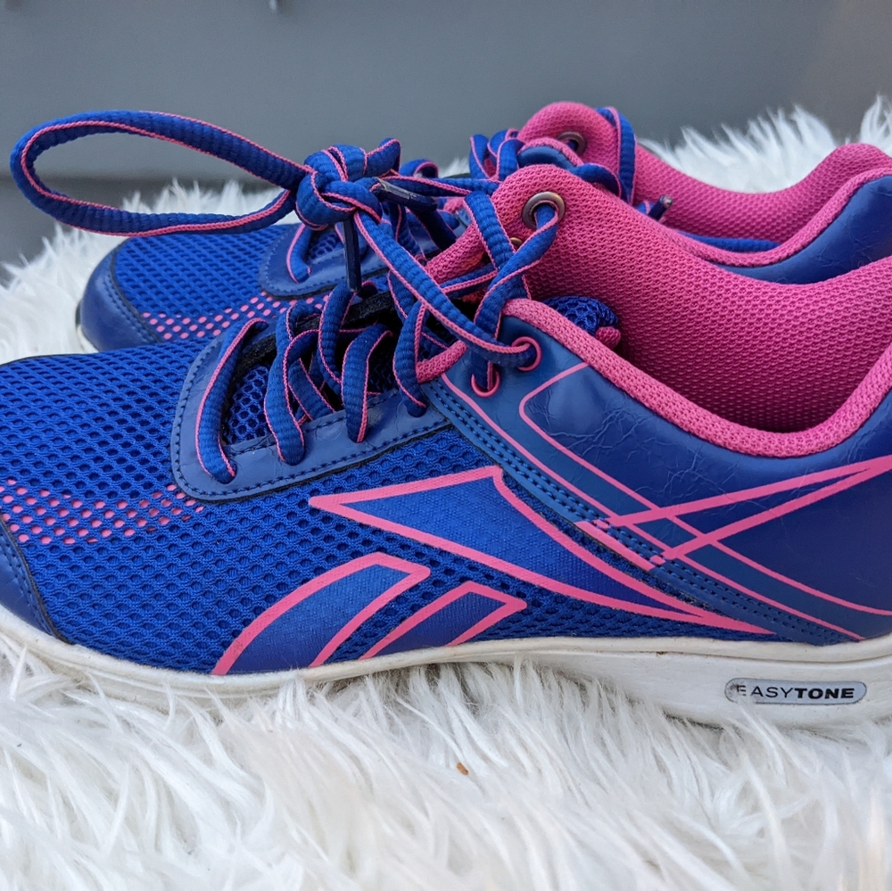 Reebok Easy Tone Toning Sneakers Pink Blue Size 7